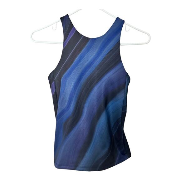 Athleta Women's Sporty Athletic Racerback Lightning Print Support Top Sz XS - Picture 1 of 16